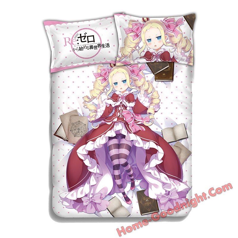 Beatrice - Re Zero Japanese Anime Bed Blanket Duvet Cover with Pillow Covers